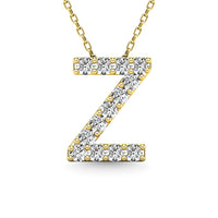 Thumbnail for Diamond 1/8 Ct.Tw. Letter Z Pendant in 14K Yellow Gold