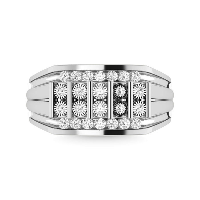 Diamond 1/2 Ct.Tw. Mens Fashion Ring in 10K Yellow Gold