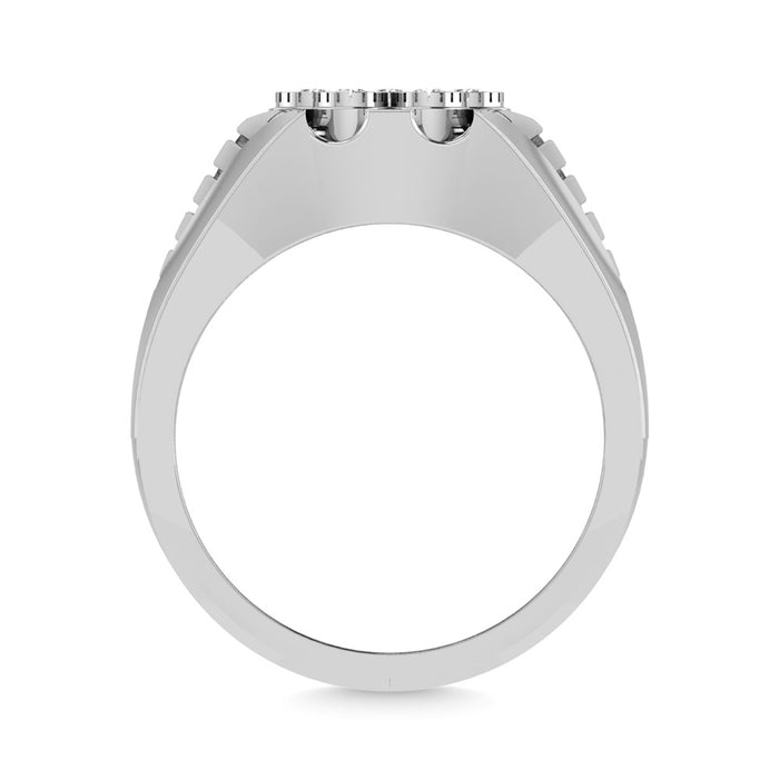 Diamond 1/4 Ct.Tw. Mens Fashion Ring in 10K White Gold