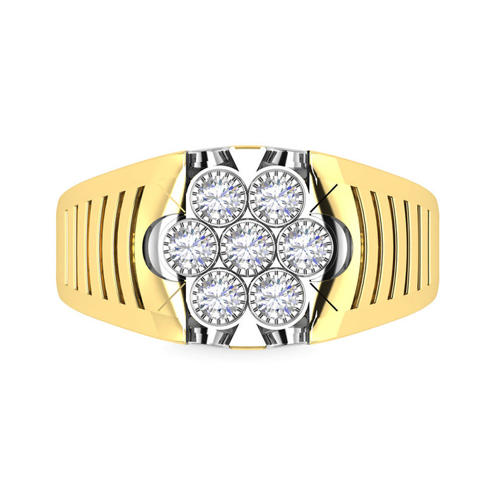 Diamond 1/4 Ct.Tw. Mens Fashion Ring in 10K Yellow Gold