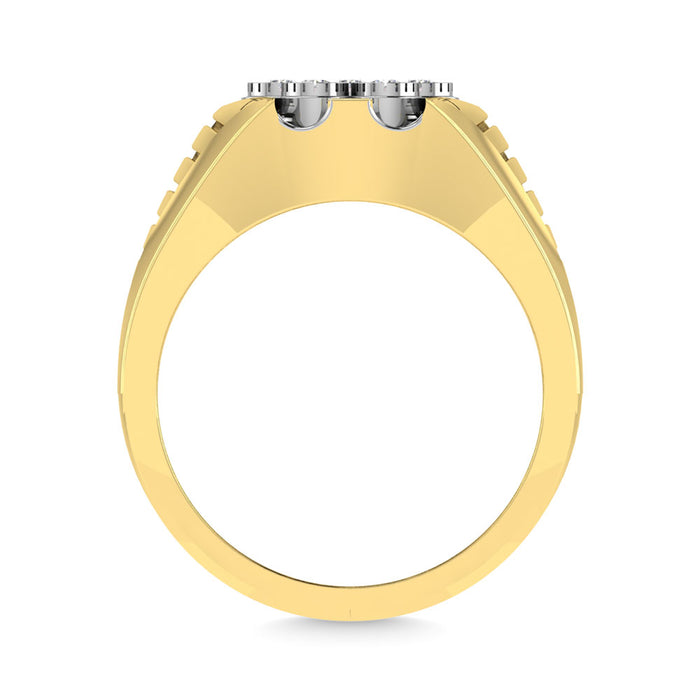 Diamond 1/4 Ct.Tw. Mens Fashion Ring in 10K Yellow Gold