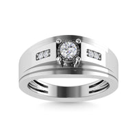 Thumbnail for Diamond 1/4 Ct.Tw. Mens Fashion Ring in 10K White Gold