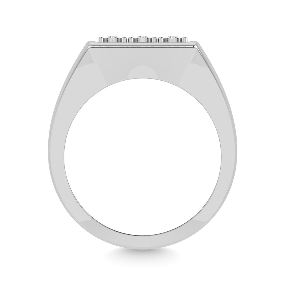 Diamond 1/4 Ct.Tw. Mens Fashion Ring in 10K White Gold
