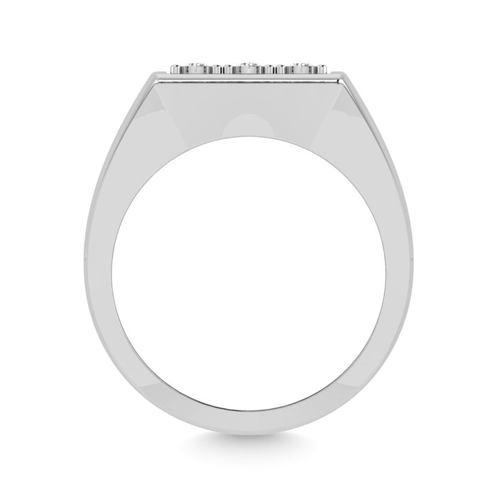 Diamond 1/4 Ct.Tw. Mens Fashion Ring in 10K White Gold