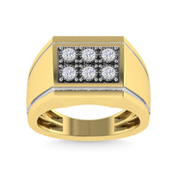 Thumbnail for Diamond 1/4 Ct.Tw. Mens Fashion Ring in 10K Yellow Gold
