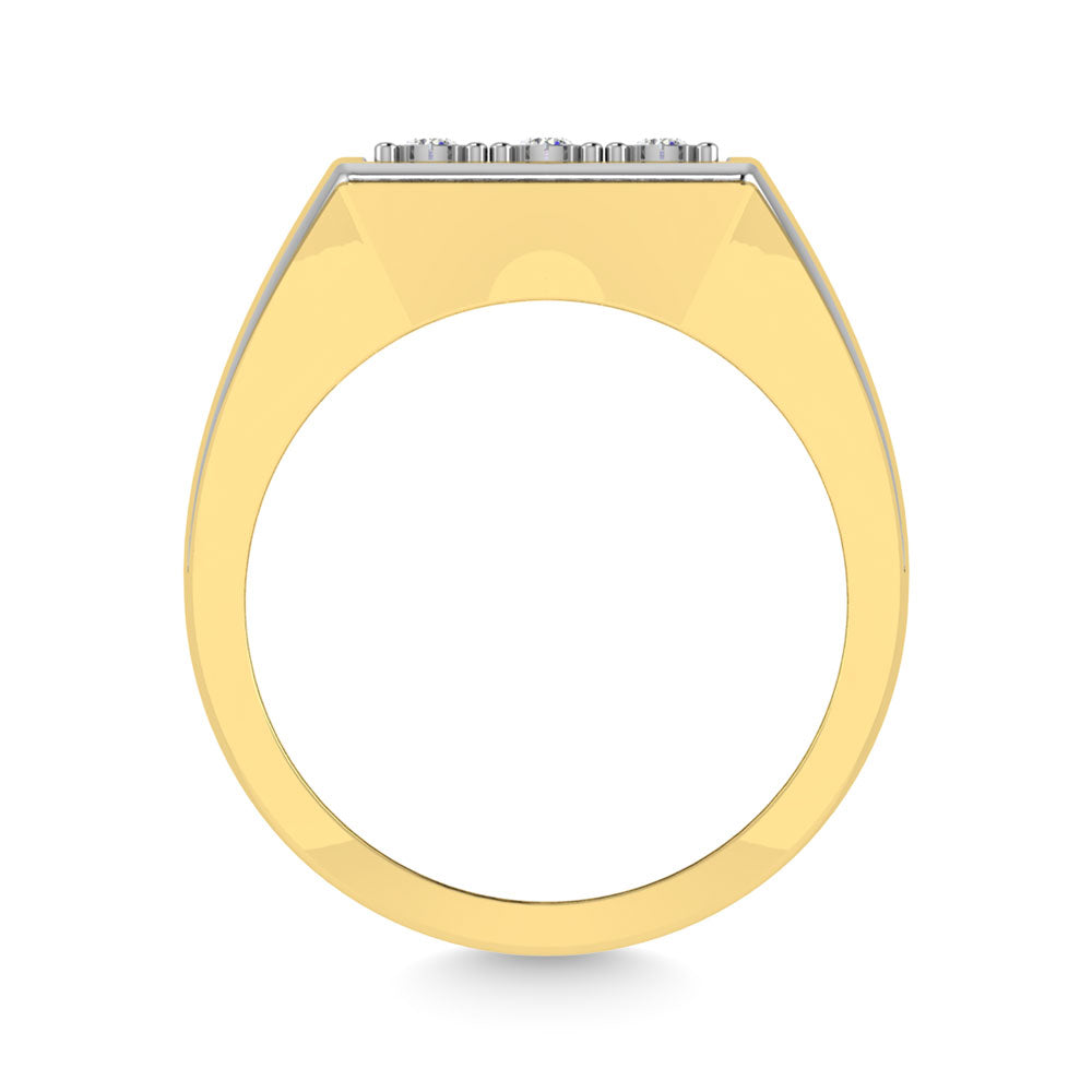 Diamond 1/4 Ct.Tw. Mens Fashion Ring in 10K Yellow Gold