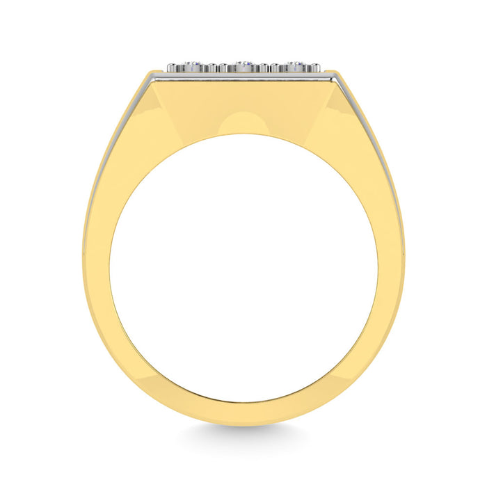 Diamond 1/4 Ct.Tw. Mens Fashion Ring in 10K Yellow Gold