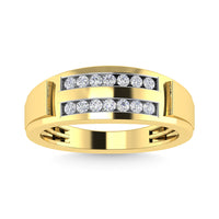 Thumbnail for Diamond 1/4 Ct.Tw. Mens Fashion Ring in 10K Yellow Gold