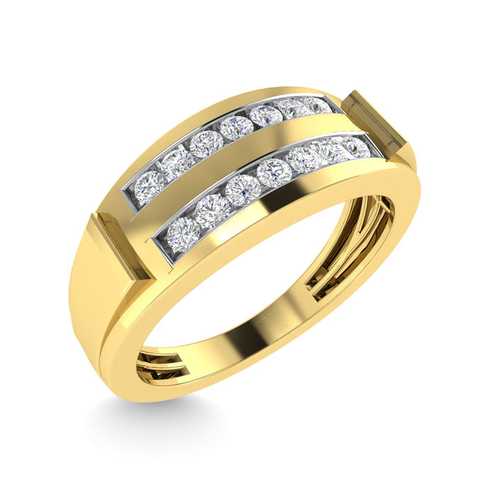 Diamond 1/4 Ct.Tw. Mens Fashion Ring in 10K Yellow Gold