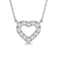 Thumbnail for Diamond 1/20 Ct.Tw. Heart Pendant in 10K White Gold