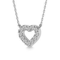 Thumbnail for Diamond 1/20 Ct.Tw. Heart Pendant in 10K White Gold