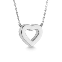 Thumbnail for Diamond 1/20 Ct.Tw. Heart Pendant in 10K White Gold