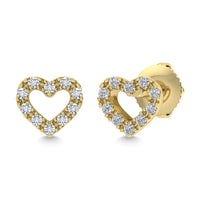 Thumbnail for Diamond 1/20 Ct.Tw. Heart Earrings in 10K Yellow Gold