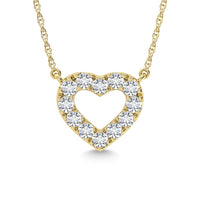 Thumbnail for Diamond 1/20 Ct.Tw. Heart Pendant in 10K Yellow Gold