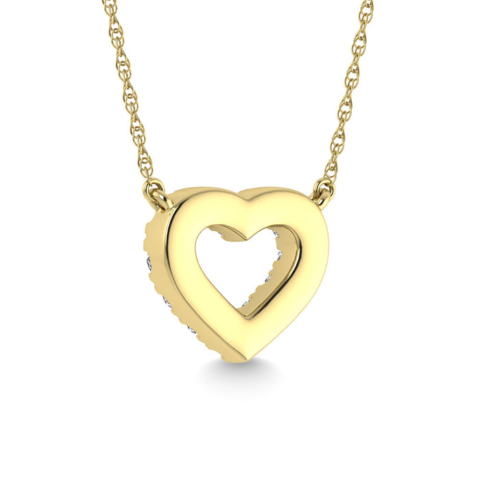 Diamond 1/20 Ct.Tw. Heart Pendant in 10K Yellow Gold