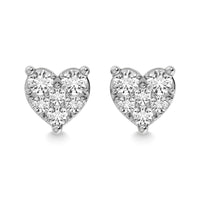 Thumbnail for Diamond 1/5 Ct.Tw. Heart Earrings in 10K White Gold
