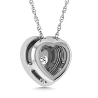 Thumbnail for Diamond 1/50 Ct.Tw. Heart Pendant in 925 Silver
