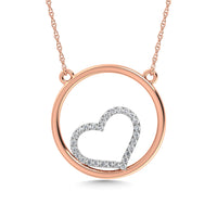 Thumbnail for Diamond 1/20 Ct.Tw. Heart Pendant in 14K Two Tone