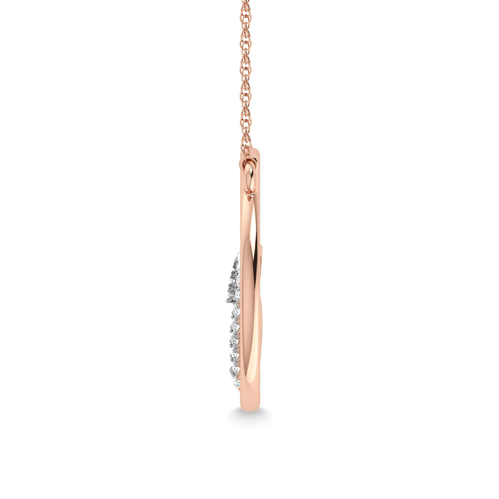 Diamond 1/20 Ct.Tw. Heart Pendant in 14K Two Tone