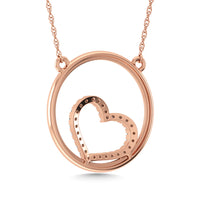 Thumbnail for Diamond 1/20 Ct.Tw. Heart Pendant in 14K Two Tone