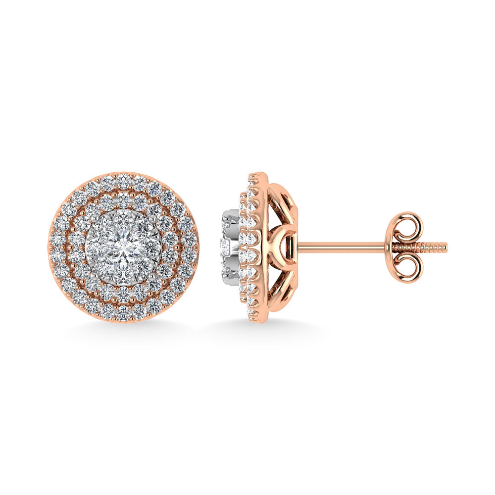 Diamond 7/8 Ct.Tw. Fashion Earrings in 14K Rose Gold