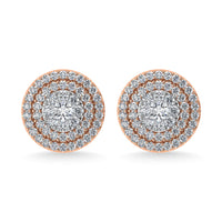 Thumbnail for Diamond 7/8 Ct.Tw. Round Shape Cluster Earrings in 10K Rose Gold