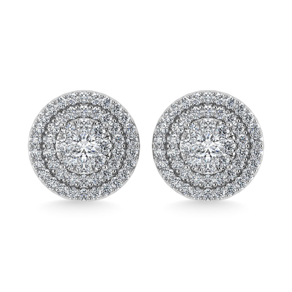 Diamond 7/8 Ct.Tw. Fashion Earrings in 10K White Gold