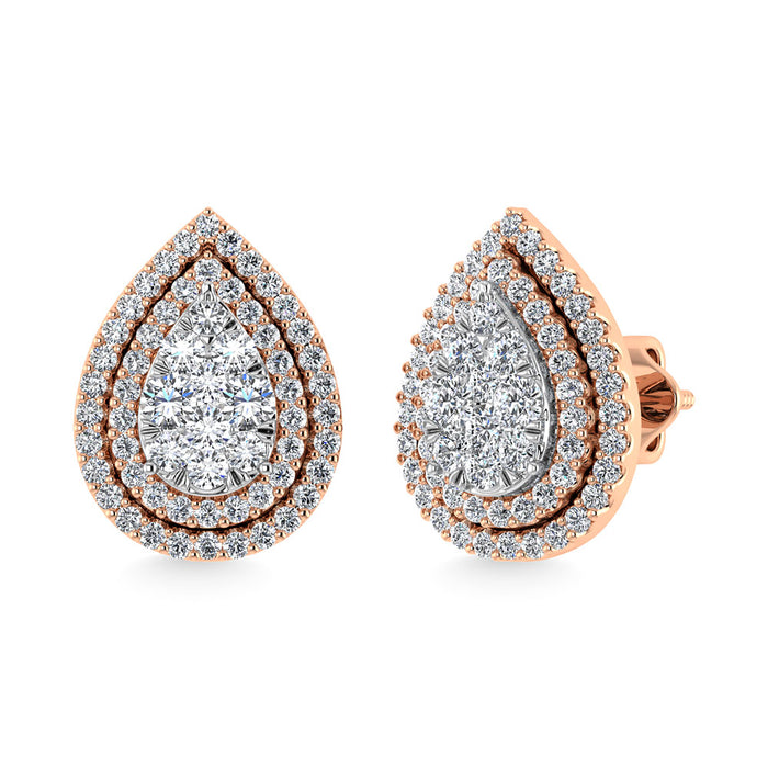 Diamond 7/8 Ct.Tw. Fashion Earrings in 14K Rose Gold