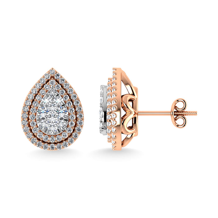 Diamond 7/8 Ct.Tw. Fashion Earrings in 14K Rose Gold