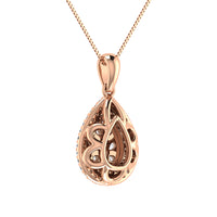 Thumbnail for Diamond 3/4 Ct.Tw. Pear Shape Cluster Pendant in 10K Rose Gold