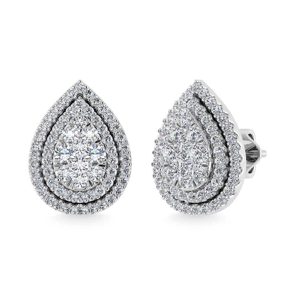 Diamond 7/8 Ct.Tw. Fashion Earrings in 10K White Gold