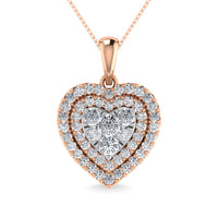 Thumbnail for Diamond 3/4 Ct.Tw. Heart Pendant in 14K Rose Gold