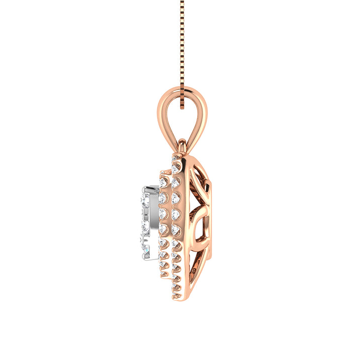 Diamond 3/4 Ct.Tw. Heart Pendant in 10K Rose Gold