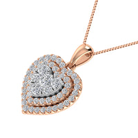 Thumbnail for Diamond 3/4 Ct.Tw. Heart Pendant in 10K Rose Gold