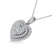 Thumbnail for Diamond 3/4 Ct.Tw. Heart Pendant in 14K White Gold