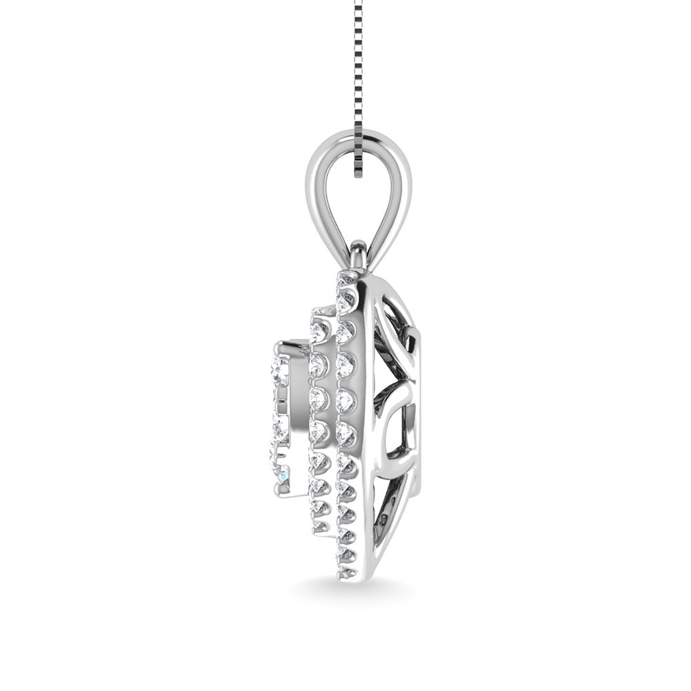 Diamond 3/4 Ct.Tw. Heart Pendant in 10K White Gold