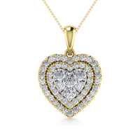 Thumbnail for Diamond 3/4 Ct.Tw. Heart Pendant in 14K Yellow Gold