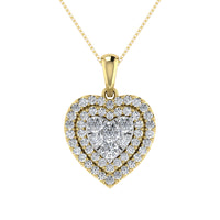 Thumbnail for Diamond 3/4 Ct.Tw. Heart Pendant in 10K Yellow Gold