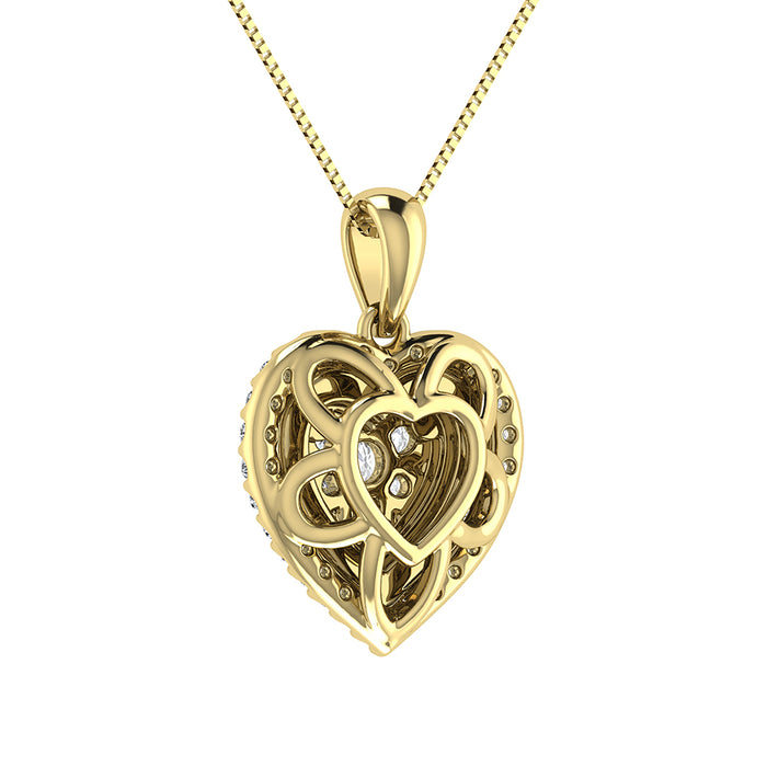 Diamond 3/4 Ct.Tw. Heart Pendant in 10K Yellow Gold