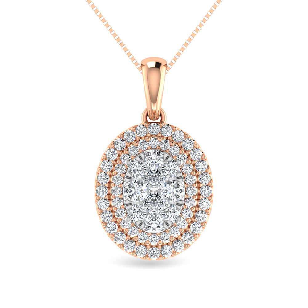 Diamond 3/4 Ct.Tw. Fashion Pendant in 14K Rose Gold