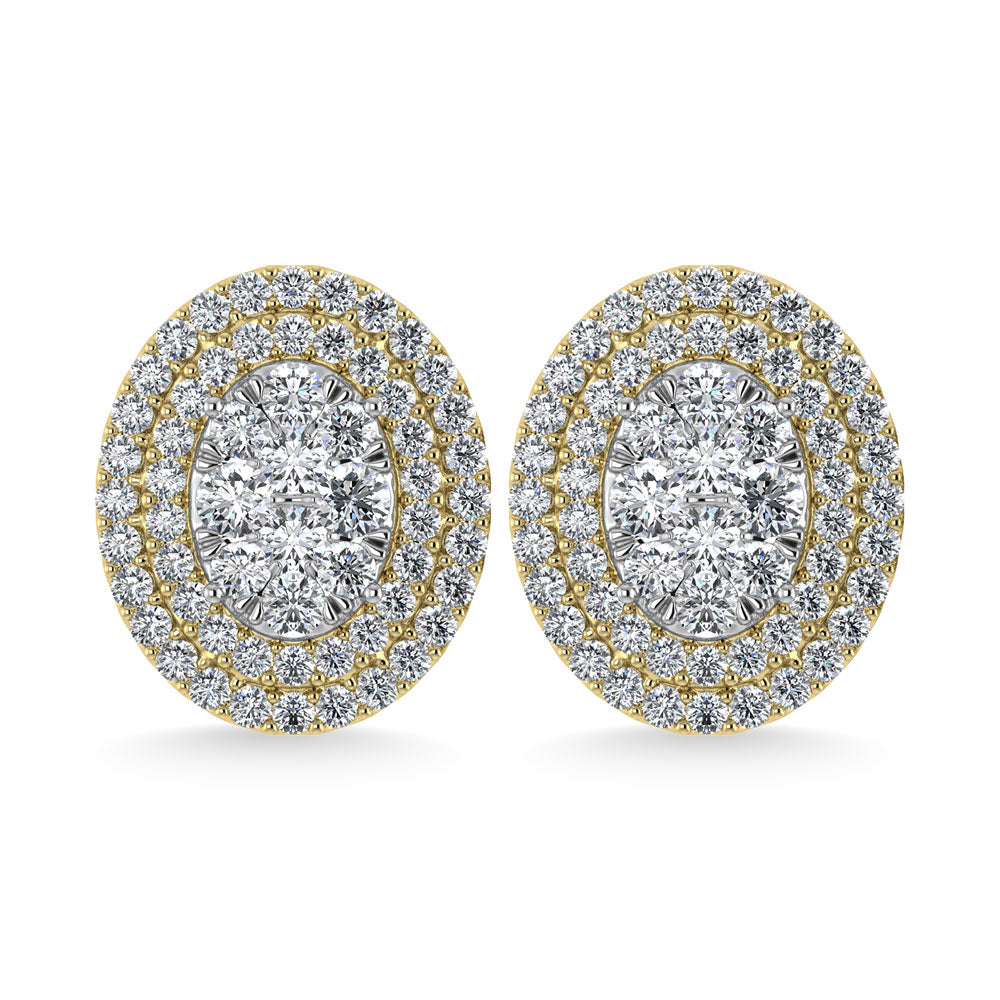 Diamond 7/8 Ct.Tw. Fashion Earrings in 14K Yellow Gold