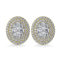 Thumbnail for Diamond 7/8 Ct.Tw. Fashion Earrings in 14K Yellow Gold