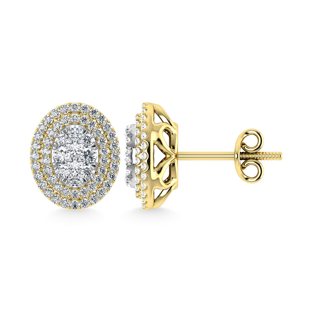Diamond 7/8 Ct.Tw. Fashion Earrings in 14K Yellow Gold