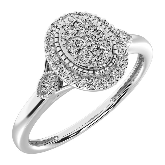 10K White Gold 1/5 Ct.Tw. Diamond Promise Ring