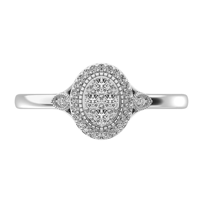 10K White Gold 1/5 Ct.Tw. Diamond Promise Ring