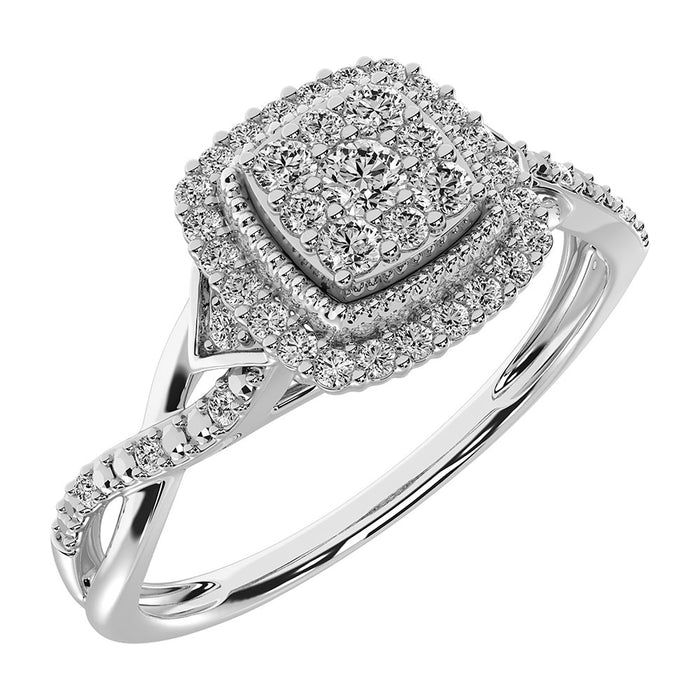 10K White Gold 1/5 Ct.Tw. Diamond Promise Ring