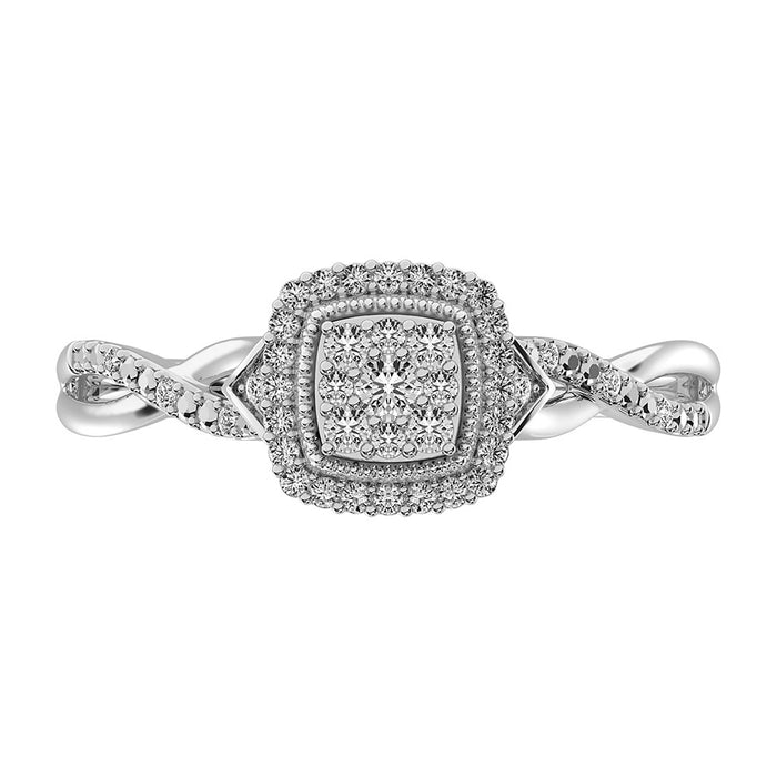 10K White Gold 1/5 Ct.Tw. Diamond Promise Ring