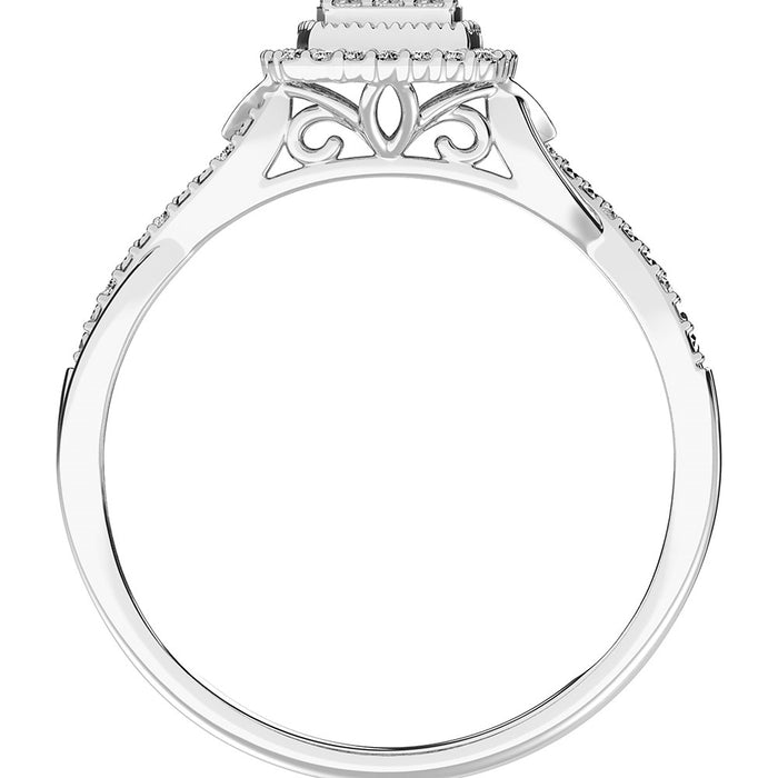 10K White Gold 1/5 Ct.Tw. Diamond Promise Ring