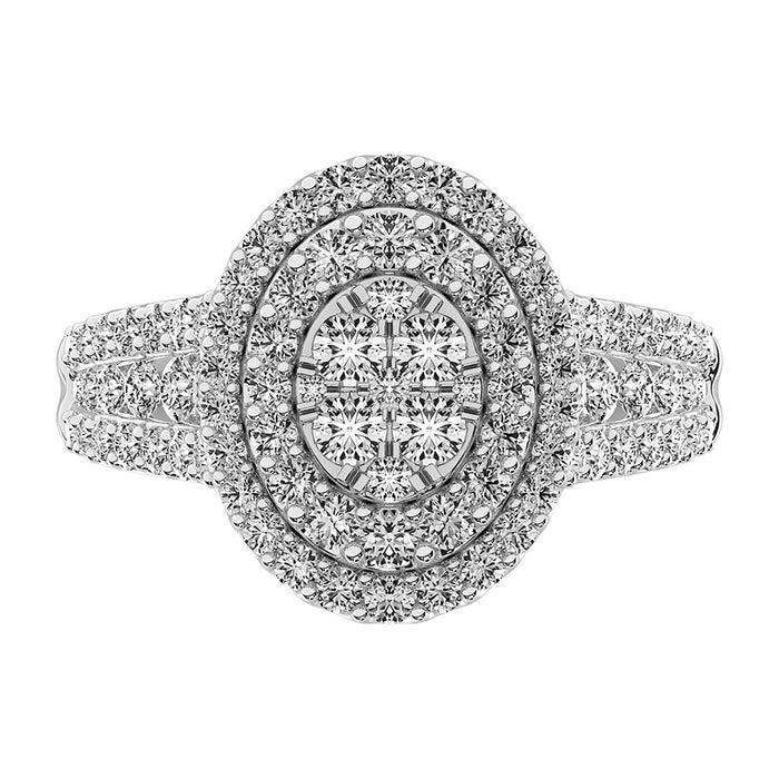 14K White Gold 1 1/2 Ct.Tw. Diamond Engagement Ring