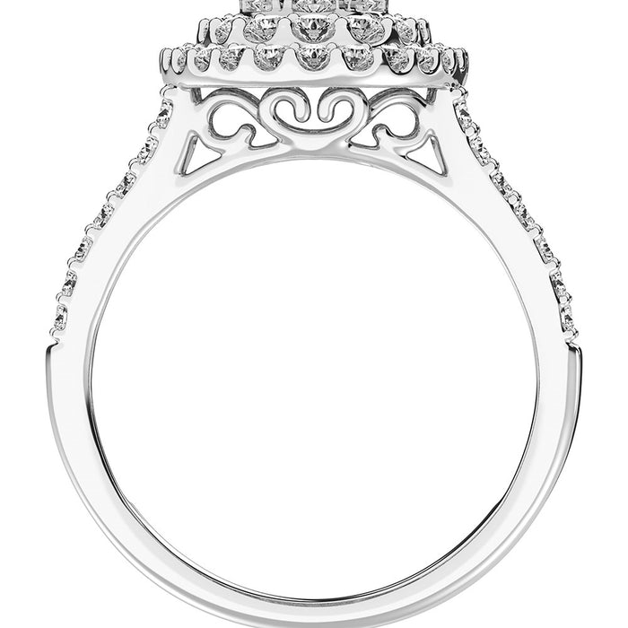 14K White Gold 1 1/2 Ct.Tw. Diamond Engagement Ring